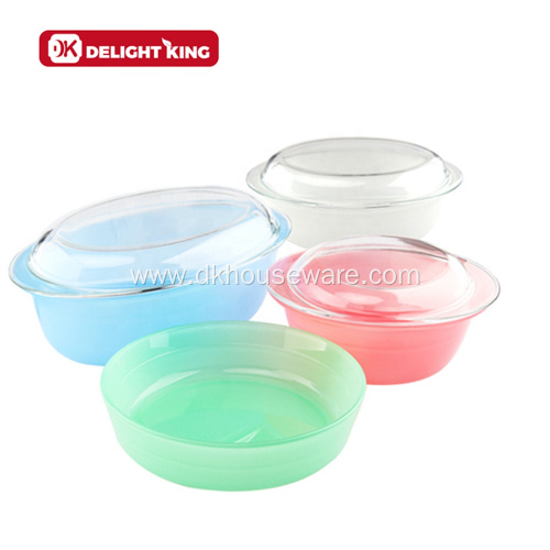 Organic Coating Nonstick Glass Casserole With Lid